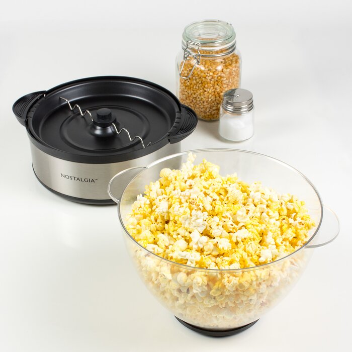 Nostalgia Electrics Nostalgia 6-Quart Stirring Popcorn Popper With 6 Quarts Of Popcorn Is How Many Cups